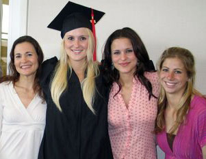 Female Graduate with friends